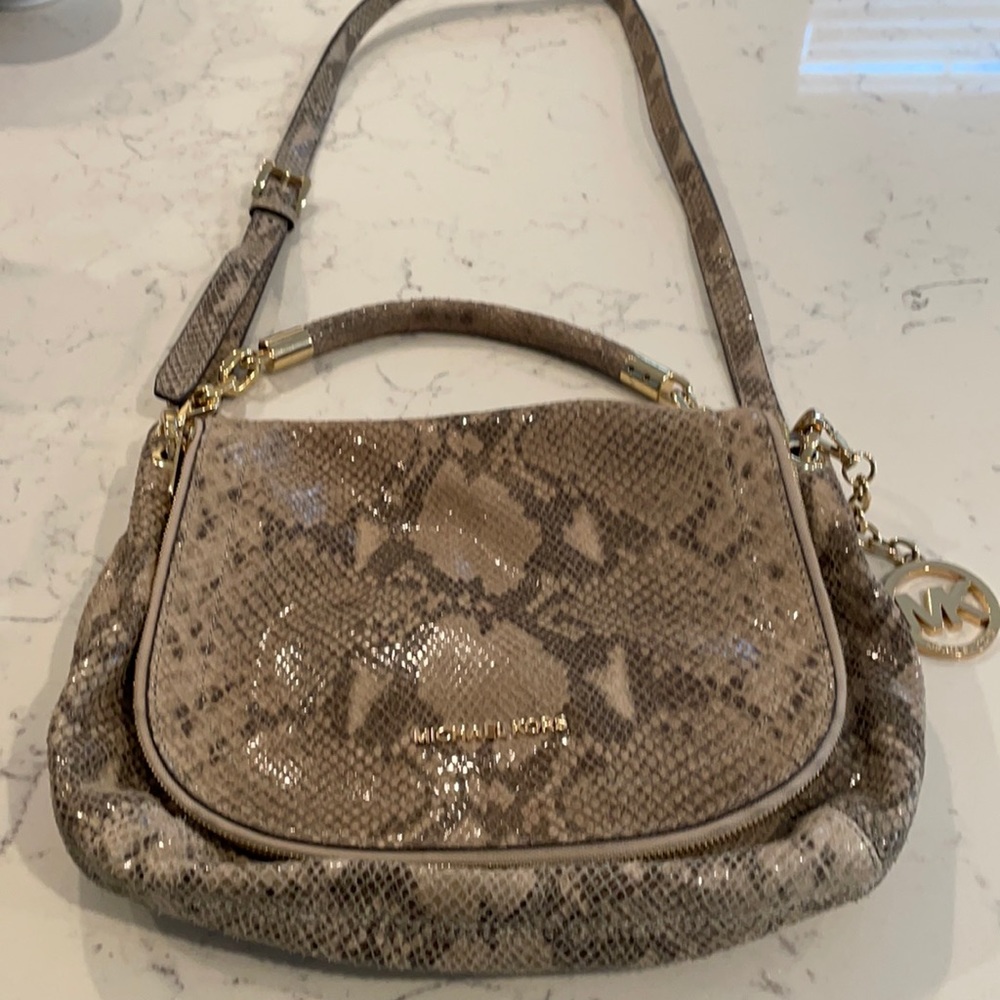 Michael Kors snakeskin handbag